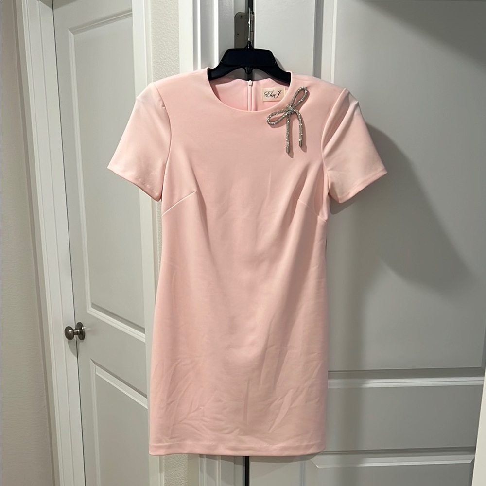 Eliza J Light Pink Bow Dress